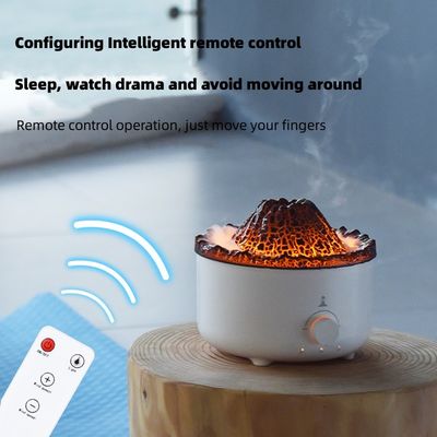 Humidificador de llama silencioso de 560 ml con luces LED de 7 colores y apagado automáticamente