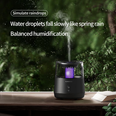 Humidificador de llamas de fuego con aroma a gotas de lluvia ABS con un nivel de ruido inferior a 35 dB