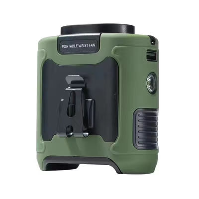 Mini ventilador portátil de 10000 mAh con batería recargable y clip de alimentación de luz LED SOS