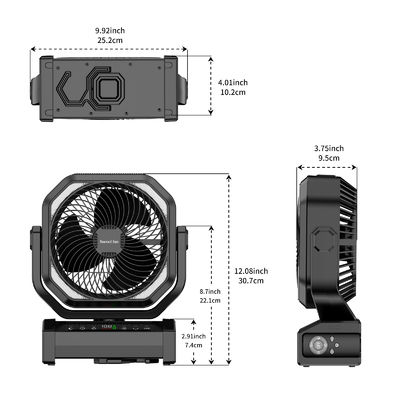 Ventilador Socool portátil de 20000mAh con control remoto Ventilador de acampada al aire libre