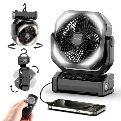 Control remoto Ventilador exterior inalámbrico recargable 20000MAh con luz LED