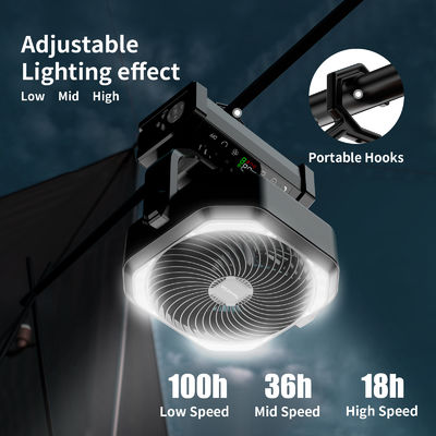 Fan Socool 20000mAh Fan de escritorio con suspensión Control remoto con luz LED Recargable