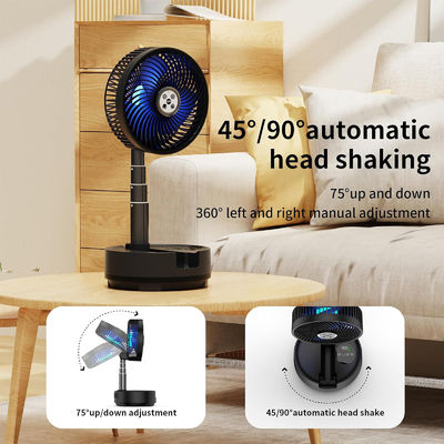 9 niveles de velocidad LED ventilador de mesa ajustable tipo C USB fuente de alimentación de emergencia ventilador Socool 20000mAh con batería recargable