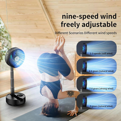 Ventilador Socool 20000mAh Ventilador portátil Ventilador de mesa plegable ajustable Ventilador de mesa súper silencioso 9 niveles de velocidad Control remoto para acampar en interiores y exteriores