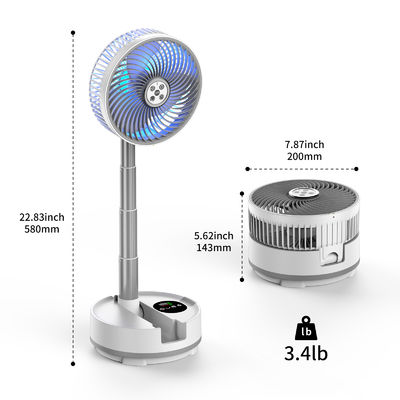 Ventilador Socool 20000mAh 9a Velocidad Pantalla de color 8h Temporización Ventilador plegable USB Fuente de alimentación de emergencia Carga Tipo-C LED Ventilador de mesa ajustable