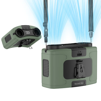 Ventilador Socool 20000mAh Mini Recargable Portátil de Emergencia Clip de energía Ventilador de cintura Tipo-c Super Viento Ventilador de mesa Super silencioso