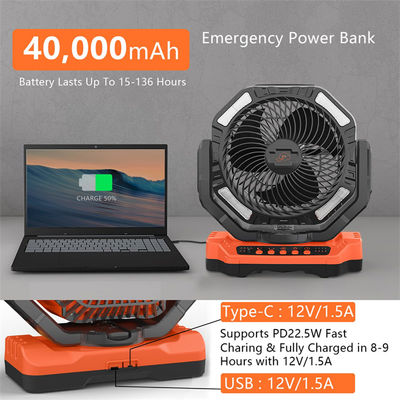Ventilador Socool 4 kg Ventilador multifuncional portátil Fuente de alimentación Batería recargable Nivel de ruido inferior a 50 DB