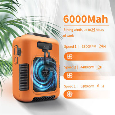 Socool Fan 6000mAh Ventilador personal versátil Características luz LED y ventilador de cintura multifuncional