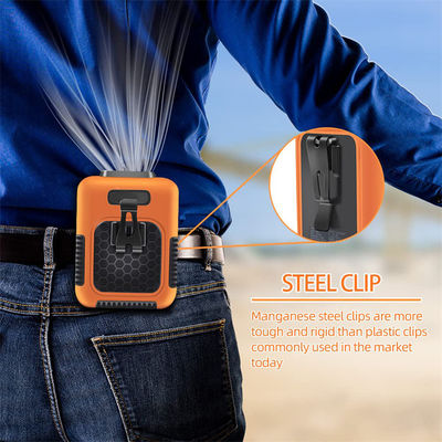 Socool Fan 8000mAh Clip cintura ventilador Tipo-C Alimentado Versátil ventilador personal para el rendimiento versátil en verde naranja gris