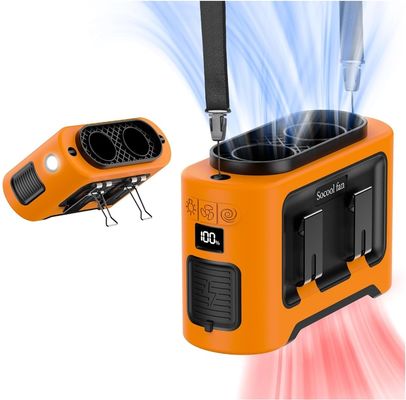 Socool Fan 14500mAh Clip cintura ventilador multifunción 1kg Naranja Negro Ventilador personal versátil Su solución de refrigeración ligera y portátil
